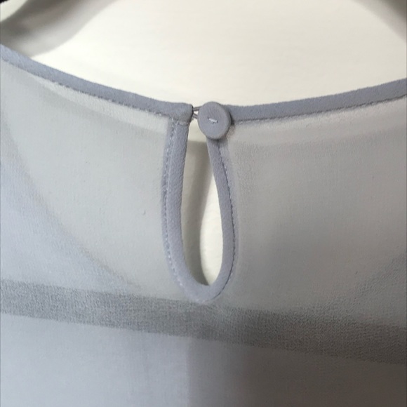 Excellent Condition Bcbg MAXAZRIA Mini Baby Blue DRESS XS Ruffle Drop Waist - Picture 7 of 9